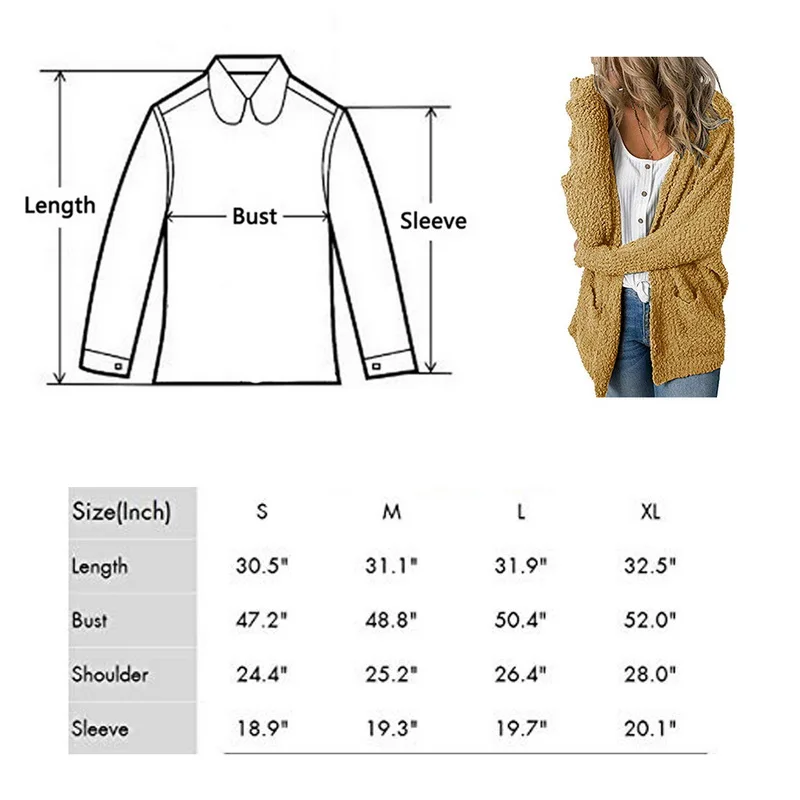 Women's 2019 Fashion Winter Plush Sweater Sherpa Wool Side Slit Long Sleeve Pullover Pure color Knit Loose Tunic Tops |