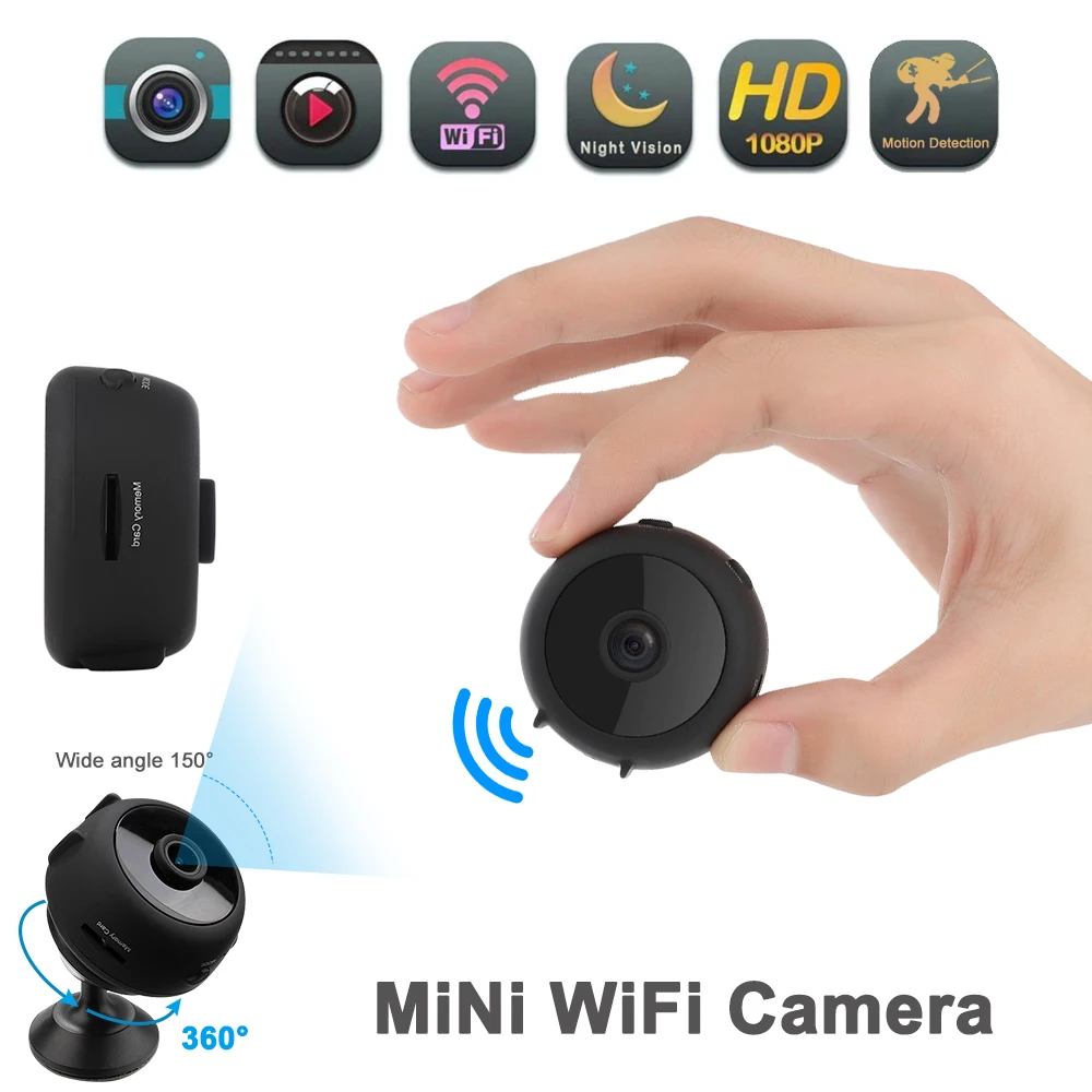 Мини камера с разрешением 1080 P Wi Fi ночное видение домашняя безопасности