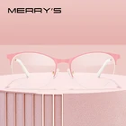 Женские очки кошачий глаз merry's, дизайнерские трендовые очки в полуоправе для близорукости по рецепту, S2004