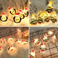 cute santa deer stringlights for xmas party decor diy children accessories christmas gift patio lights snowman home decor