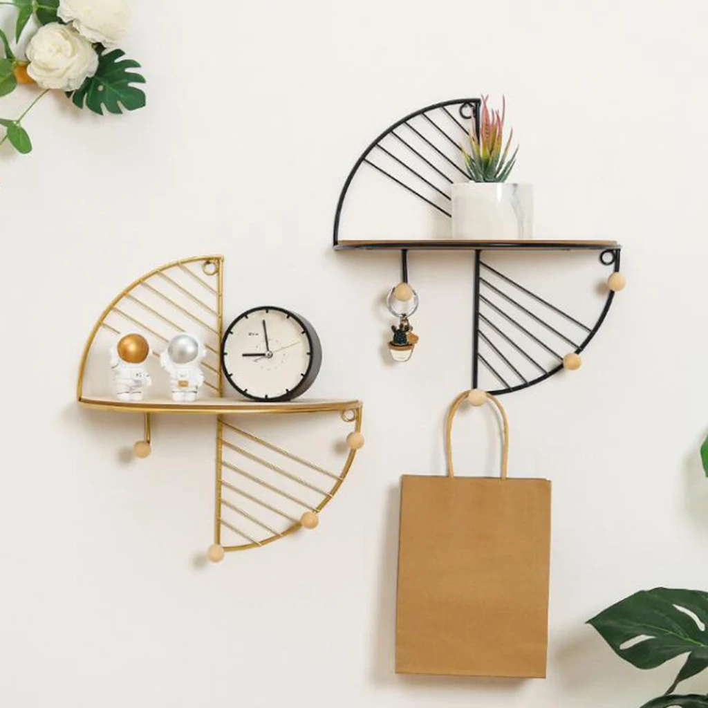 Настенные полки в стиле ретро стеллаж для хранения из дерева и металла В