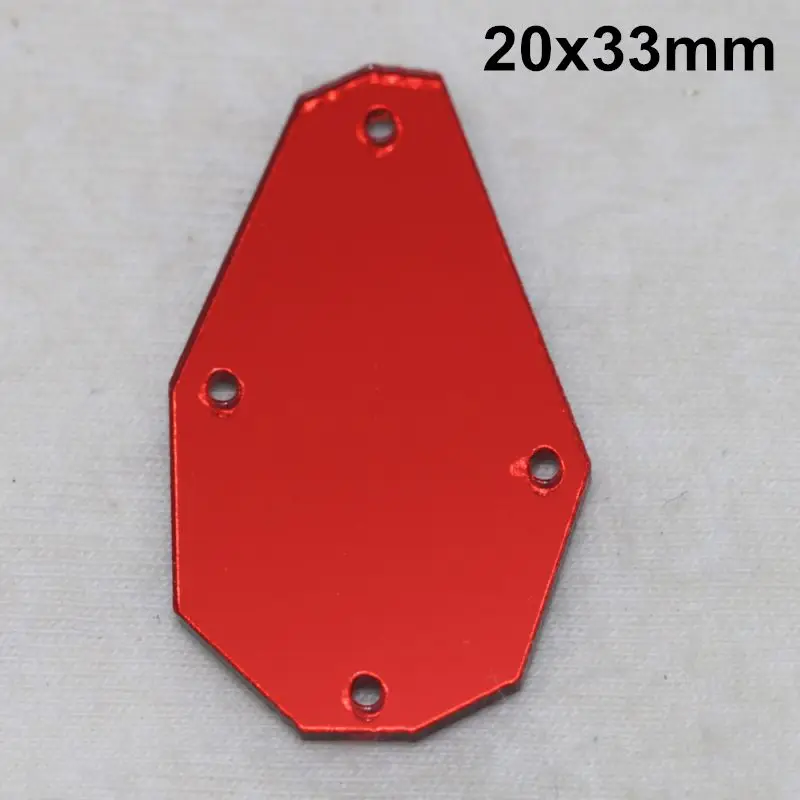 Светлый Сиам acryl ic зеркало пришить Стразы DIY Flatback зеркало акрил пришивные стразы с отверстиями для шитья - Цвет: A19-20x33