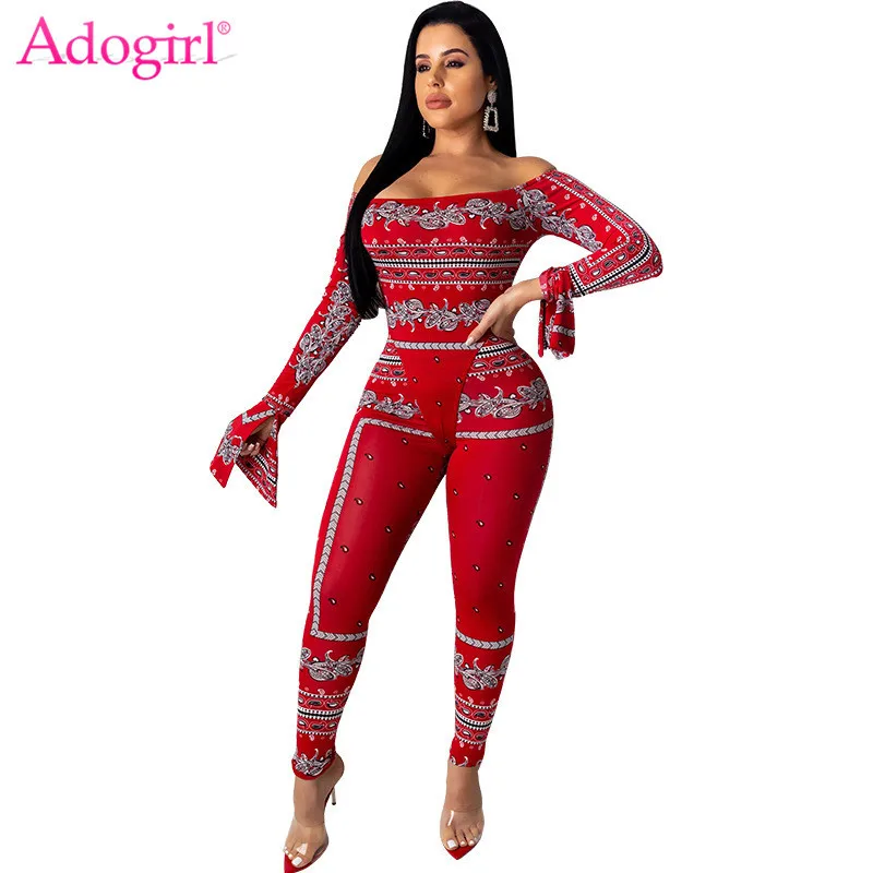 Adogirl модный сексуальный женский комплект из двух предметов с принтом боди