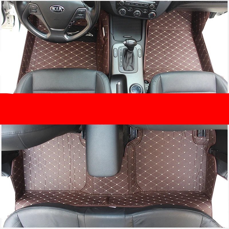 

lsrtw2017 leather car floor mats for kia forte cerato 2009 2010 2011 2012 2013 2014 2015 2016 2017 2018 2019 2020 carpet foot