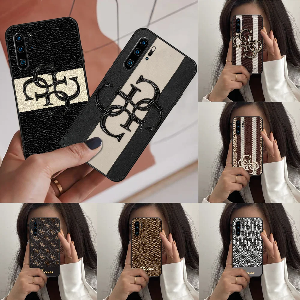 

Fashion Brand guesses Phone Case For HUAWEI P 10 20 30 40 Pro Lite Smart Plus Z 2019 Nova 7i 5T black Cover Fashion Coque Trend
