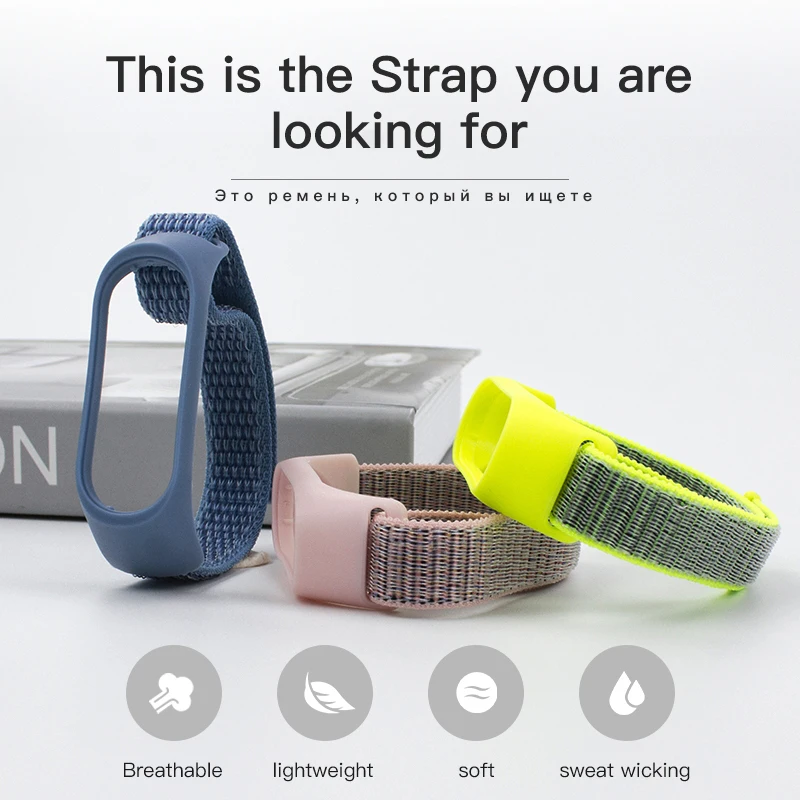 IONCT нейлоновый браслет для mi Группа 4 спортивного стиля с correa pulsera ремень для Xiaomi mi band 3 ремешок mi Группа 4 Global Smart аксессуары