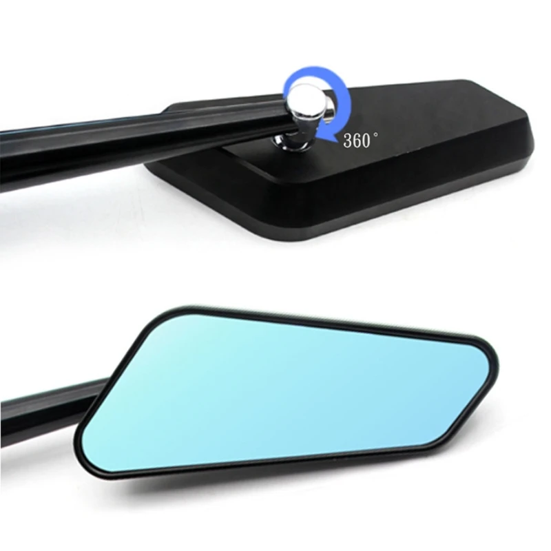 

CNC Motorcycle Blue Reflective Rear View Mirrors 360 Degree Adjustable Mirrors for View Driving Environment