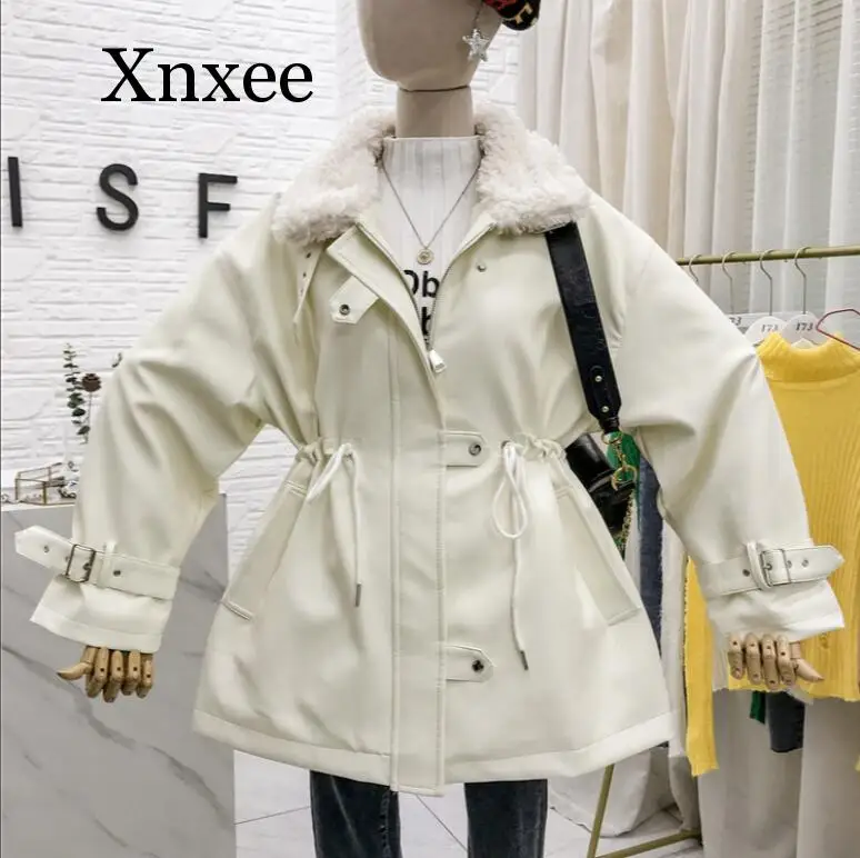 Зимнее меховое пальто Тедди с гипотермической лисой облегающее на талии куртка