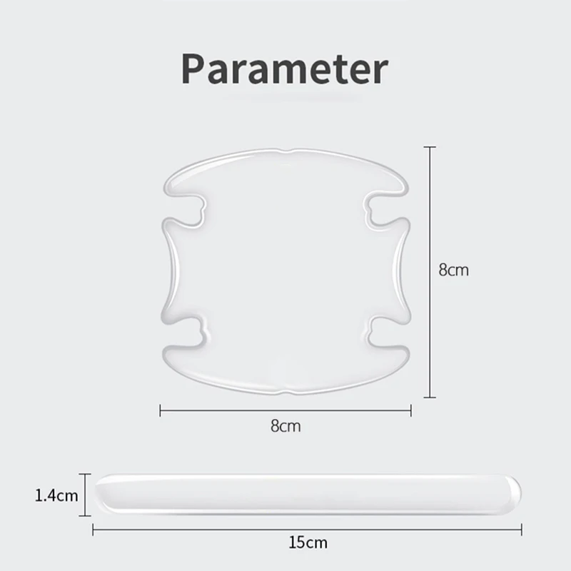 

Car Door Handle Bowl Scratch Protective Invisible Transparent Stickers Silicon Rearview Mirror Anti-collision Protection Strip
