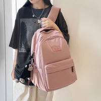 solid color backpack waterproof women backpack bookbag for teen girl school bag large capacity student bag laptop backpack