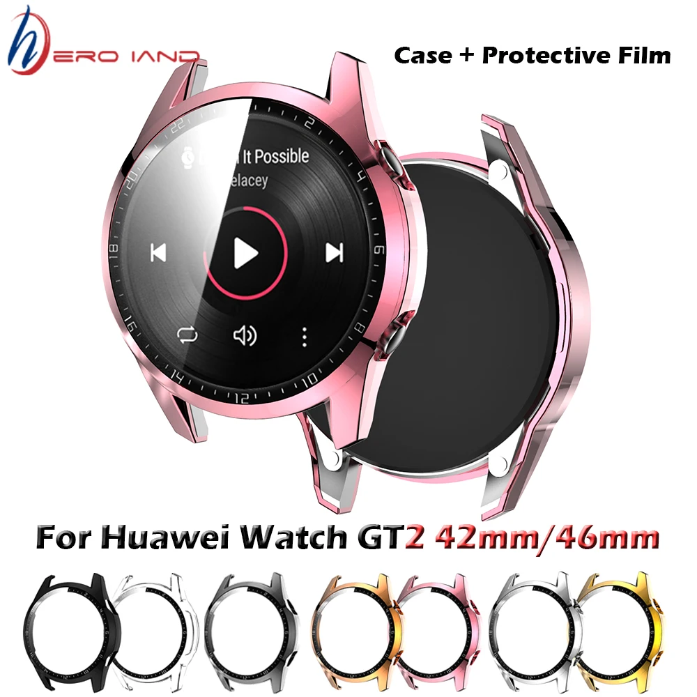 

Screen Protector Cover for Huawei Watch GT 2 46mm 42mm Case Plating PC Scratch-resistant Shell Light Bumper For GT2 Accessories