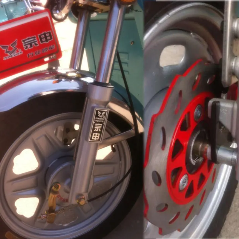 

For Electric car tricycle modified fork shaft reinforced 12MM large ABS faceplate dual piston 180MM