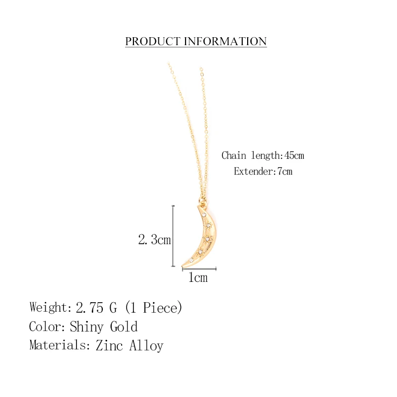 Fever &amp Free простые модные подвески в виде маленького полумесяца ожерелья с золотой