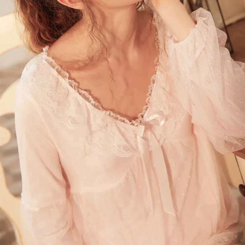 

Wasteheart New Pink White Women Sleep Nightwear Pajama Sets Sleepwear Suit Luxury Nightgown 2 Pieces Homewear Classical