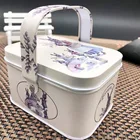 Подарочная коробка с белым кроликом в стиле ретро Шанхай, маленький чемодан для хранения закусок, маленькая железная коробка для наушников