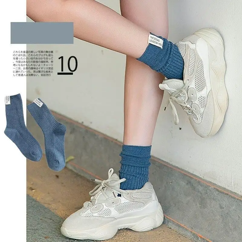 Новые шерстяные вязаные женские длинные носки Jeseca в стиле Харадзюку модное