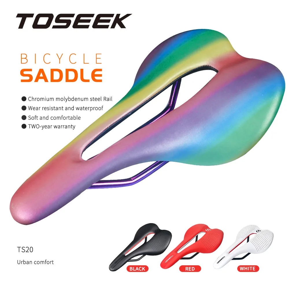 

TOSEEK TS20 Saddle Bicycle Saddle Bike Saddle Bicycle Seat 215g Saddle 7*7 Rail Seat for Cycling Accessories Parts
