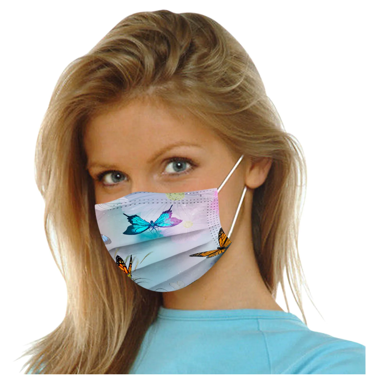 

hot sale fashion 50PCS Adult Butterfly Disposable Protection Three Layer Breathable Face Christmas Mask Masque Mondmasker #30