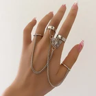 Набор женских колец в винтажном стиле, регулируемые кольца с браслетом в стиле панк, 4 шт., хороший подарок Вечерние
