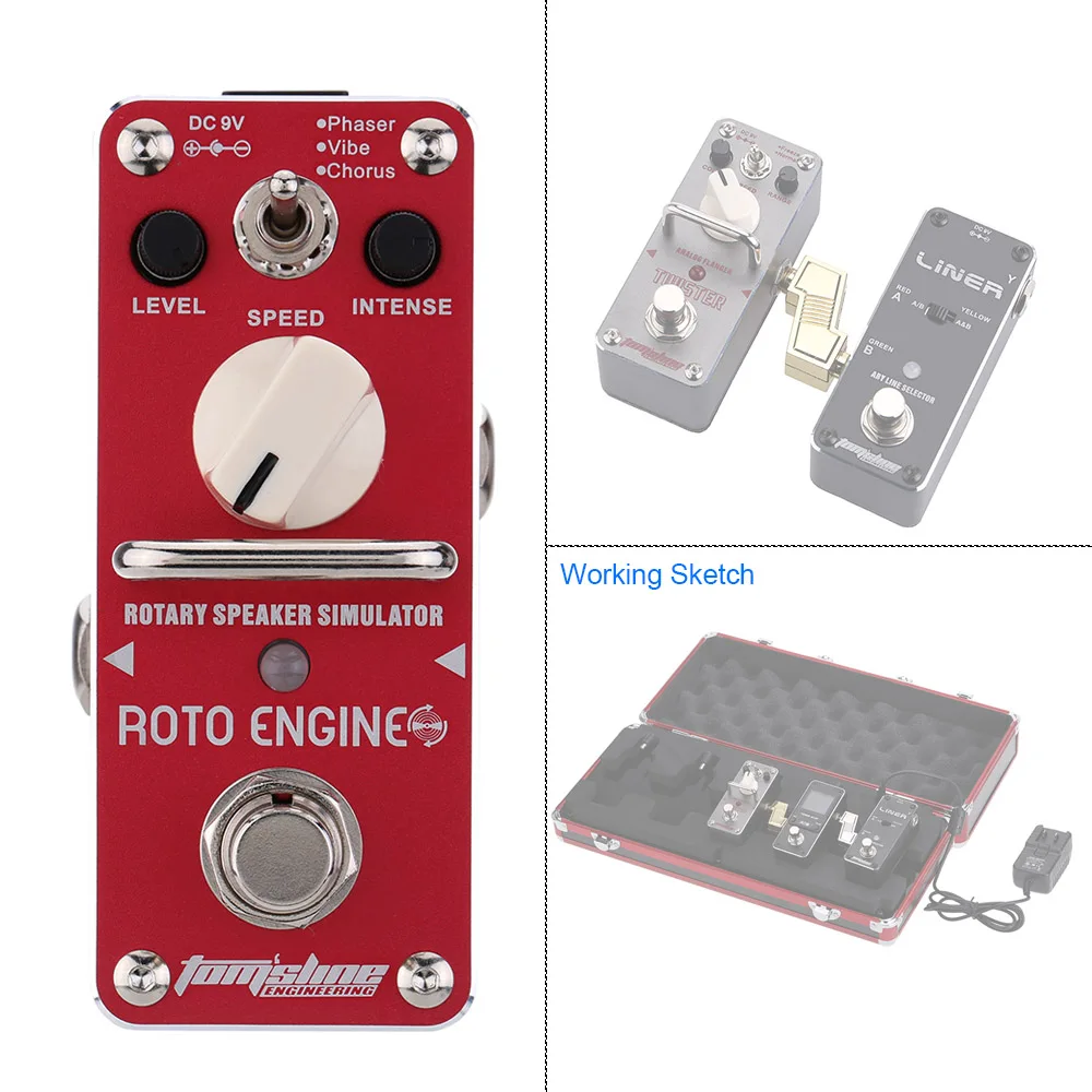 ARE-3 Roto Engine Rotary Speaker Simulator Mini Single Electric Guitar Effect Pedal with True Bypass | Спорт и развлечения