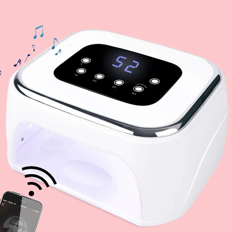Bluetooth динамик громкий 99 Вт Led УФ лампа для ногтей светильник Гель лак Сушилка