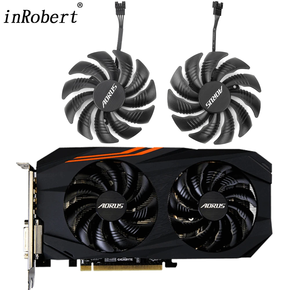

New 88MM GPU Cooling Fan Replacement For Gigabyte AORUS Radeon RX 570 580 4G Video Card RX570 RX580 Graphics Cards Cooler Fans