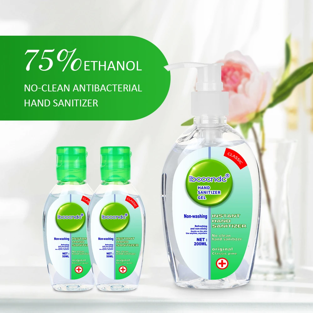 200 мл + 2 шт. 50 Антибактериальный безводный дезинфицирующее средство для рук
