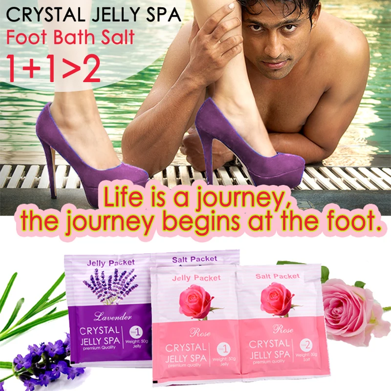 100g Lavender Foot Bath Salts Jelly Pedicure Spa Crystal Mud Foot Soak Powder Sea Salts Relaxing Bath Salts Bath Products Gift