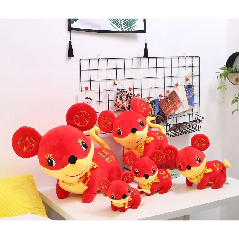 Китайский новый год плюшевый талисман крысы Кукла Плюшевая Игрушка Тан костюм