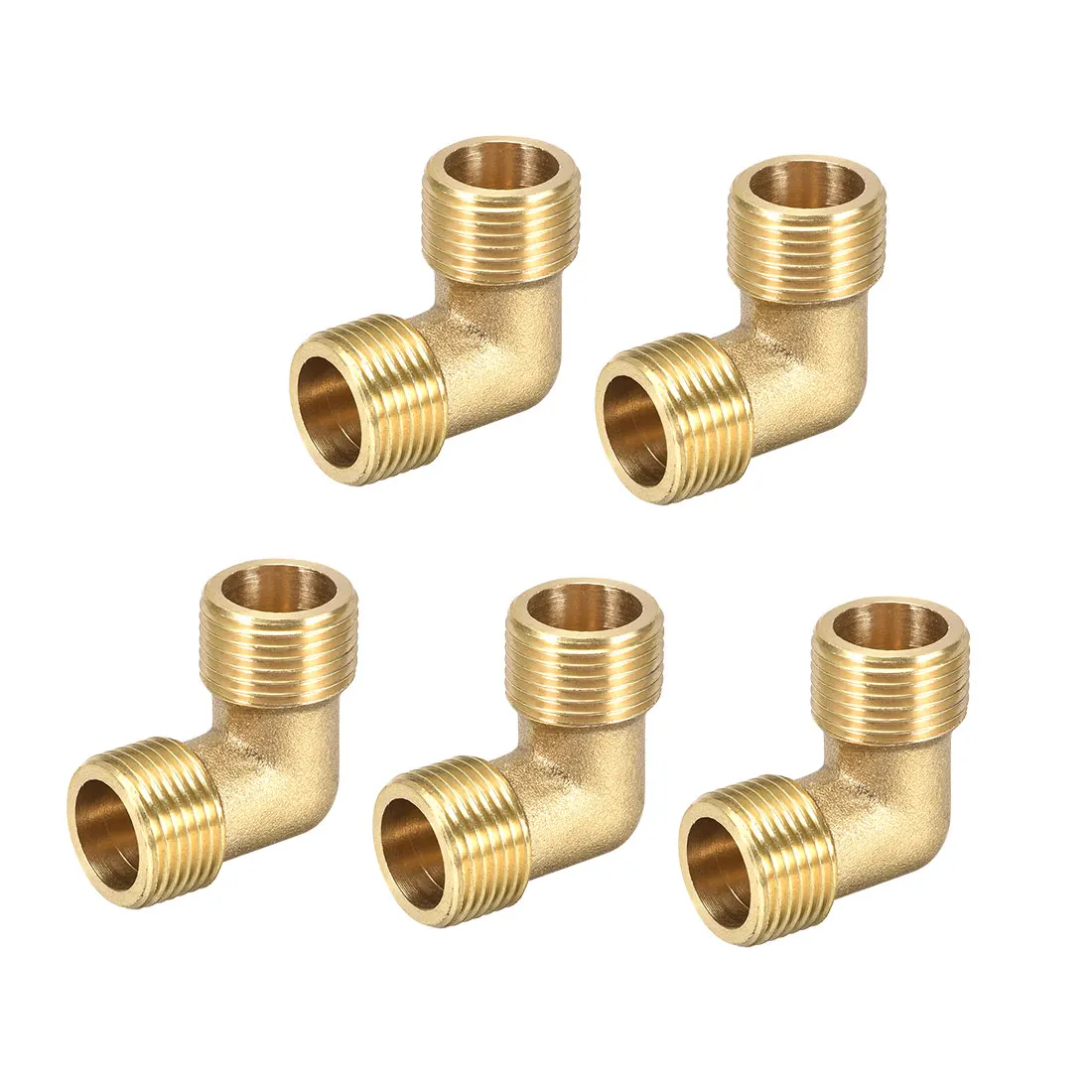 

uxcell 5pcs Brass Pipe Fitting 90 Degree Elbow G3/8 Male X G3/8 Male