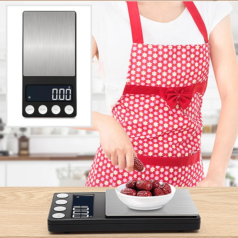 

100/200/300/500gx0.01g Kitchen Scale Jewelry Scale LCD Electronic Scale For Baking Weighing Scales Food Scale bascula cocina