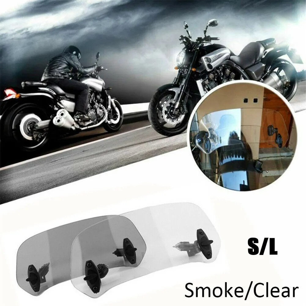 

Motorcycle Risen Adjustable Wind Screen Windshield Spoiler Air Deflector Universal Wind Screen Deflector Extension Spoiler