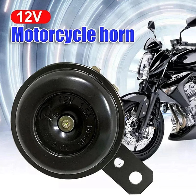 

Universal Motorcycle Electric Horns Auto Horns Loud kit 12V 1.5A 105db Waterproof Round Loud Horn Speakers for Scooter Moped