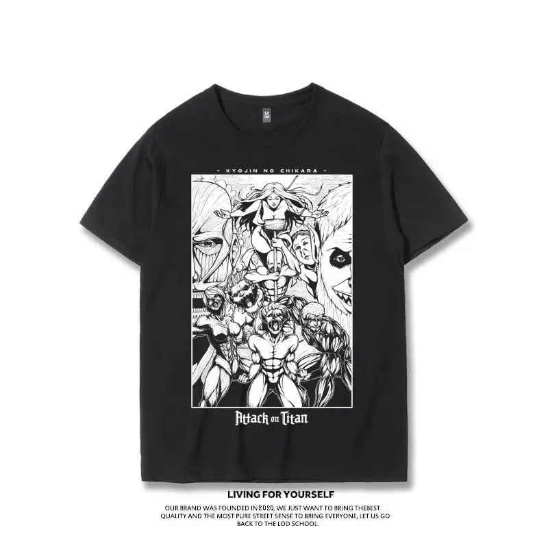 

Japanese Anime Attack On Titan T Shirt Levi Ackerman Eye Print Funny Punk Tops Ulzzang Harajuku Loose Gothic Women's T-shirt