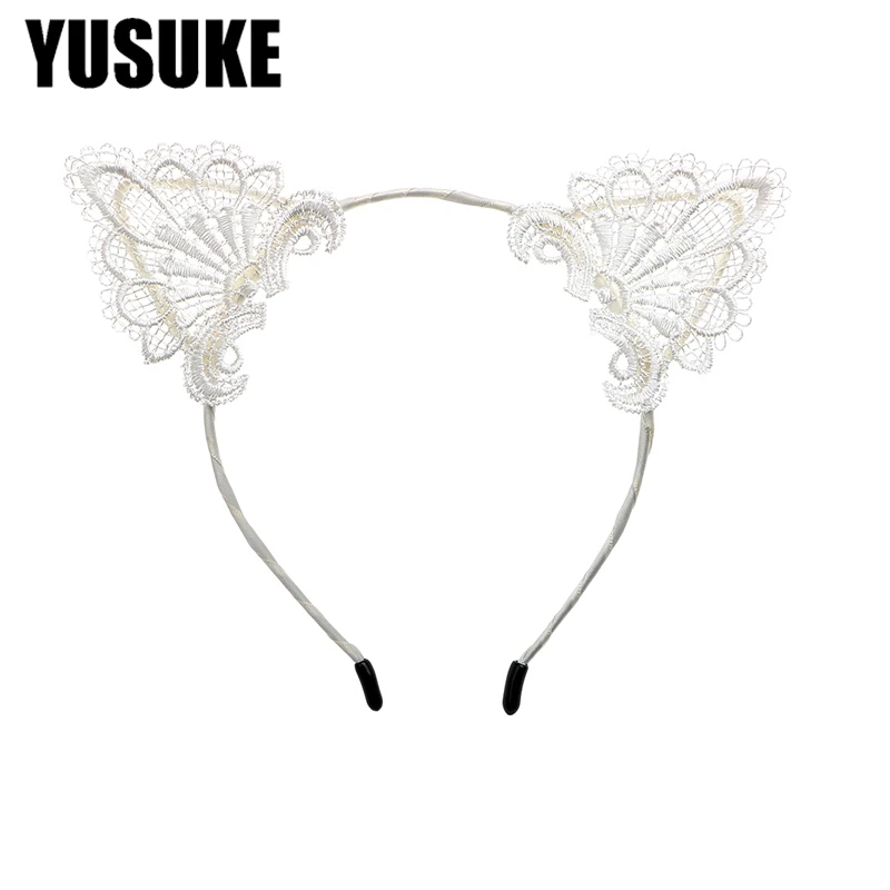 Секс игрушки Кружевная повязка на голову кошачьи ушки БДСМ бондаж Эротические