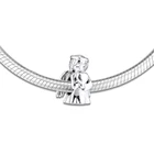 Подвески подходят для ожерелья браслеты Ангел любви бусины 100% Стерлинговое Серебро 925 пробы-ювелирные изделия Бесплатная доставка