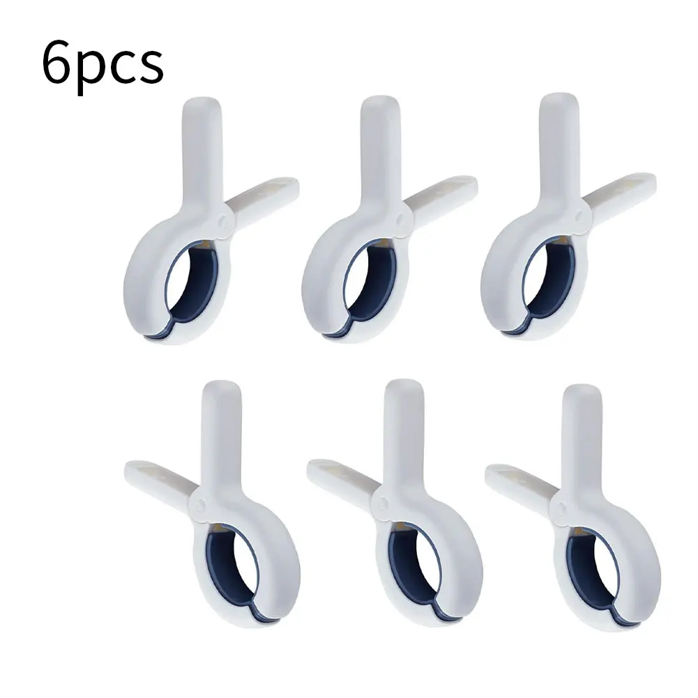 

6PCS Plastic Clothespins Traceless Laundry Clothes Pegs Towel Holder Pin For Drying Sunbed Windproof Clips Storage Organize