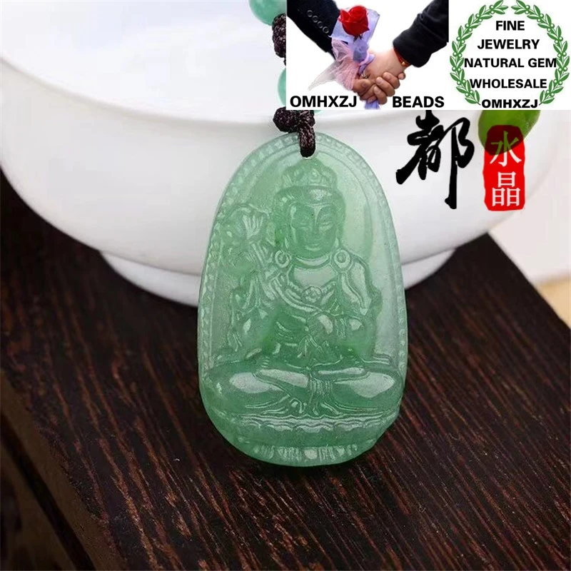 OMHXZJ Wholesale ZB450 European Fashion Birthday Wedding Gift Natural Stone Fine Aventurine Zodiac Signs Buddha Pendant Charm | Украшения и