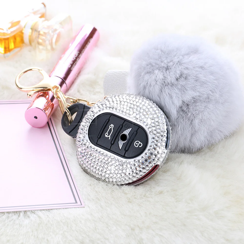 Алмазный кристалл плюшевый шар брелок для ключей автомобиля крышка Чехол Декор
