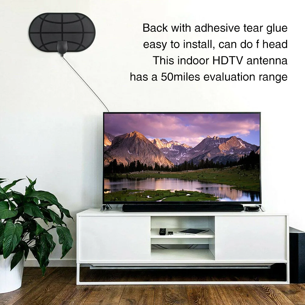 С усилителем 1080P прозрачная универсальная внутренняя HD tv черная портативная