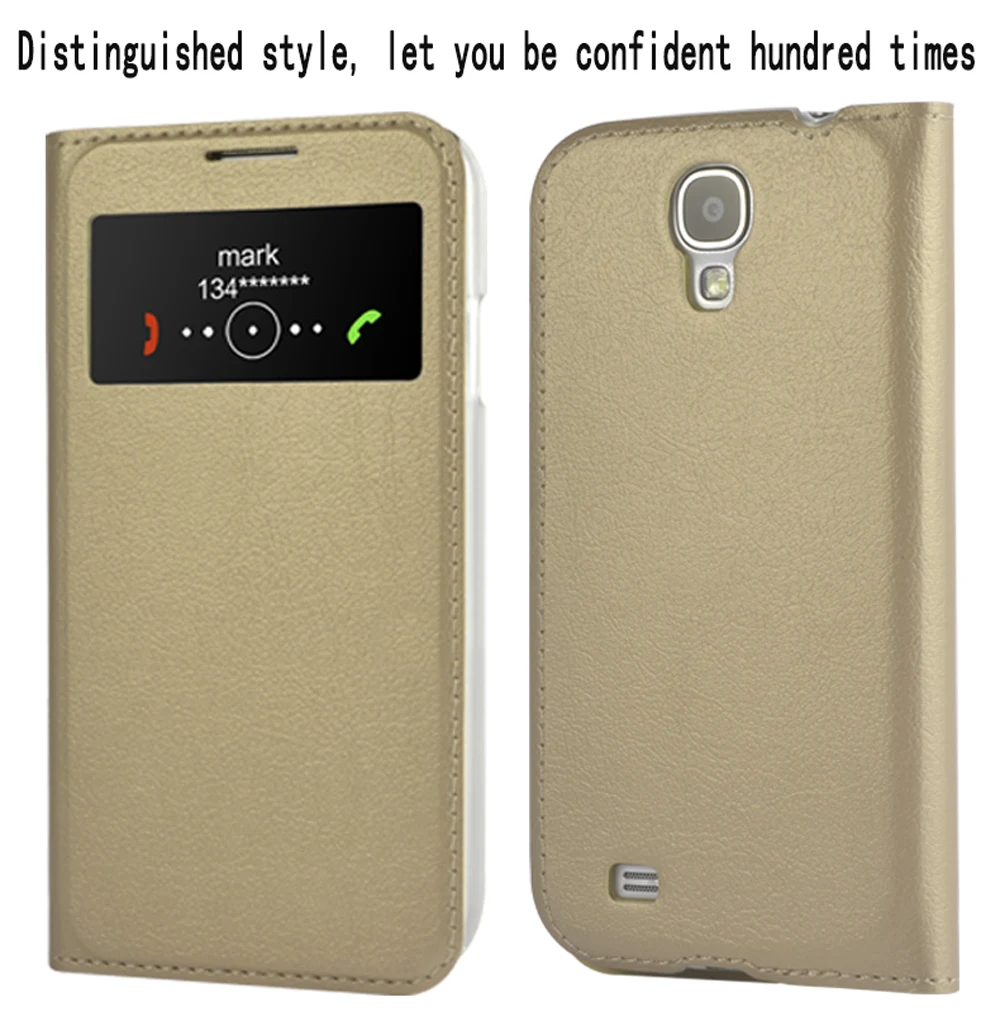 Кожаный чехол-книжка Smart View для Samsung Galaxy S4 S 4 Mini S4mini SamsungS4case GT I9190 I9192 I9195 I9500 - купить