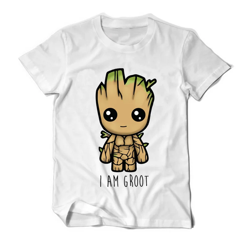 Disney Marvel стражи Галактики Groot "персонажа Милая футболка с коротким рукавом и
