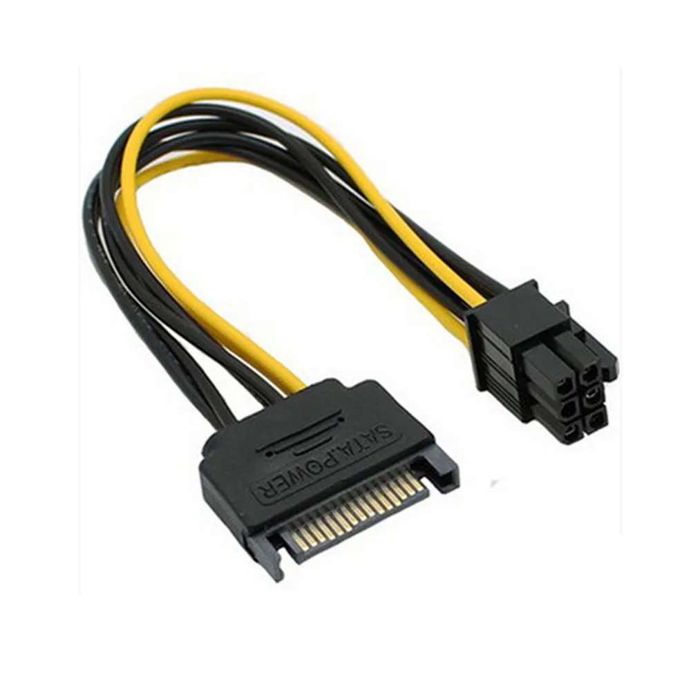 SATA кабель питания 15 Pin To 6 PCI EXPRESS PCI-E Sata Графический конвертер адаптер видеокарта