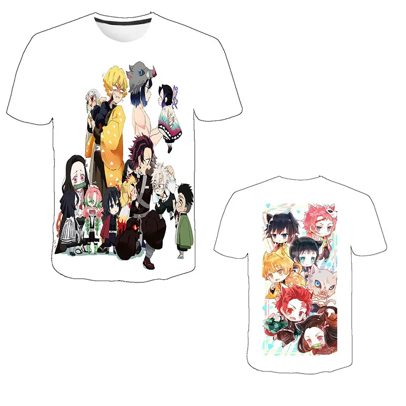 

Girls t shirt Anime Demon Slayer T Shirt Children Kids Cartoon Blade of Ghost Graphic T-shirt Kimetsu No Yaiba Cosplay Tee Top