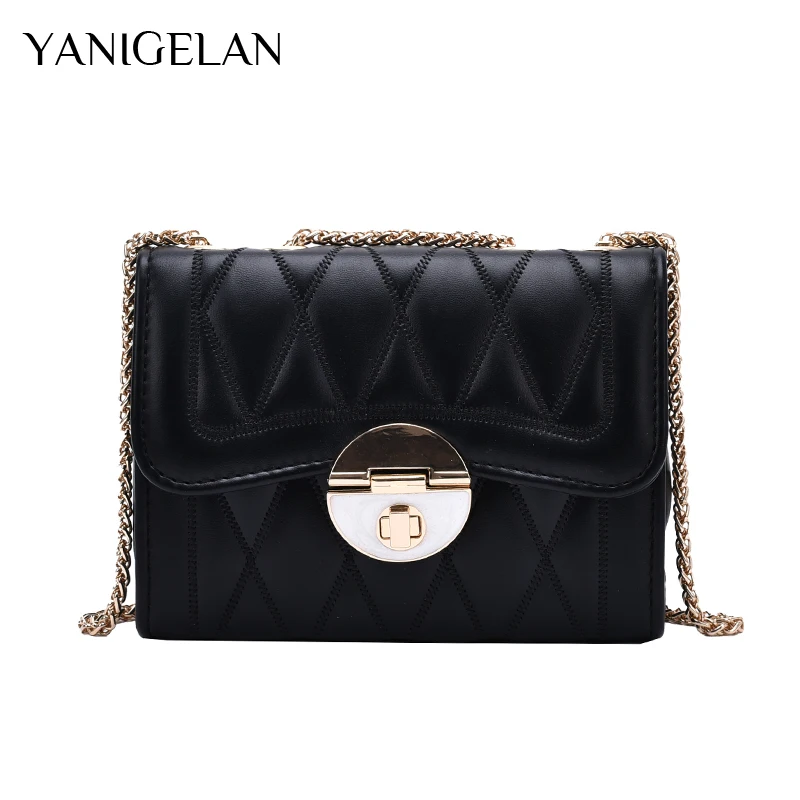 

Luxury Women Crossbody Bags Chain Small Square Bag Female Elegant Shoulder Armpit Bag For Lady Lock Purse And Handbag Bolso Lujo