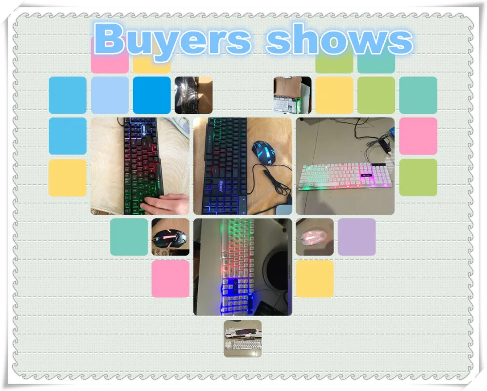 Игровая клавиатура, цветной светодиодный, с подсветкой, USB, проводная, ПК, радуга, противоскользящая и водонепроницаемая, дизайн, игровая клавиатура, мышь, набор