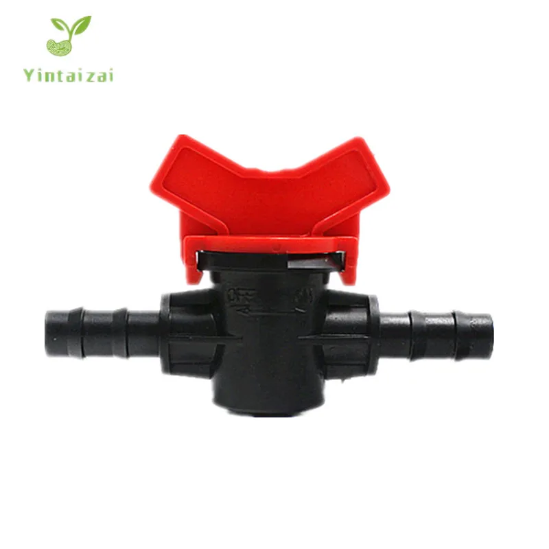 

3/8" Straight Coupling Valve Barbed Mini Valves Switch For 8mm/11mm Tubing Micro Drip Irrigation Connector