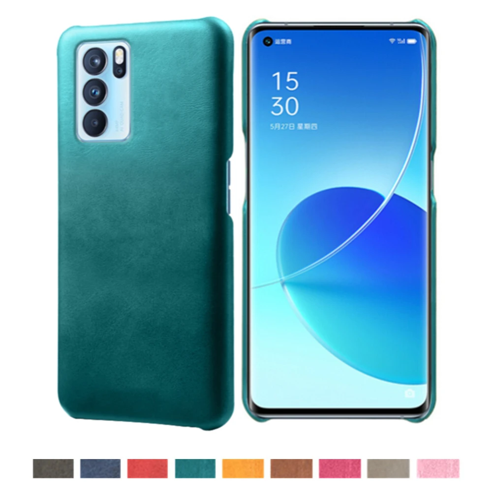 

For OPPO Reno 6 5 Pro Plus 5Z K9 F19 A93 5G Funda Luxury Slim Vegan Leather Cover For Oppo Realme 8 X7 Pro Ultra V15 Q3i 5G Case