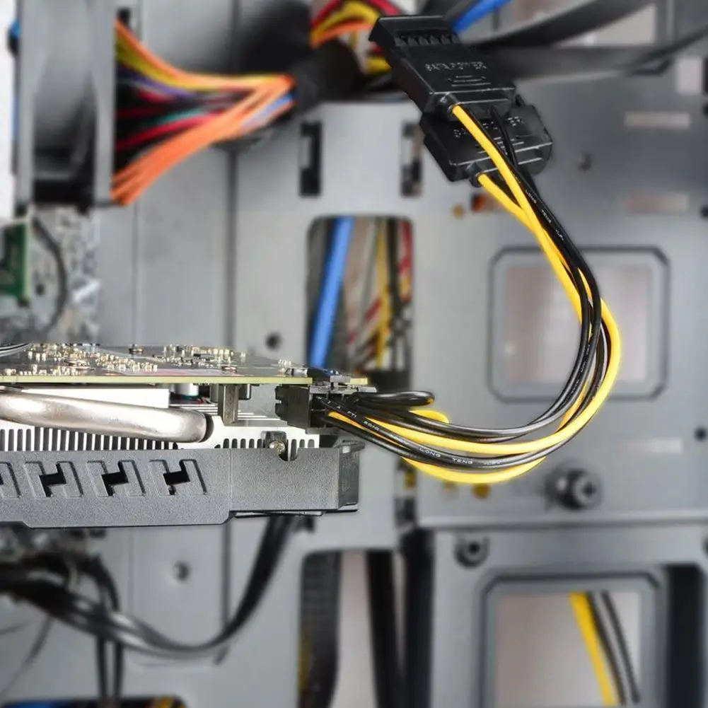 

Кабель питания Pci-e, 15-pin Sata папа-8-Pin (6 + 2), 20 см