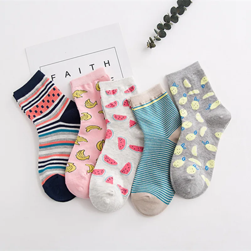 5 пар Для женщин и детей постарше в Корейском стиле Harajuku Kawaii Носки Calcetines Новый